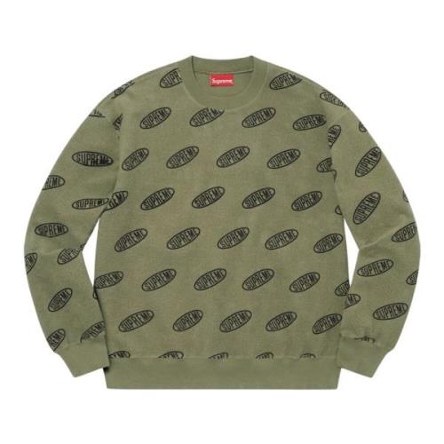 Omkeerbare Crewneck Licht Olijf Supreme , Green , Heren