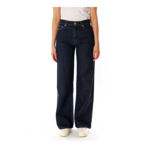 Hoge Taille Straight Leg Jeans Kenzo , Blue , Dames