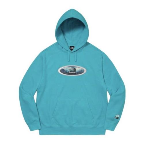 Limited Edition Lenticular Mountains Hoodie Teal Supreme , Green , Her...