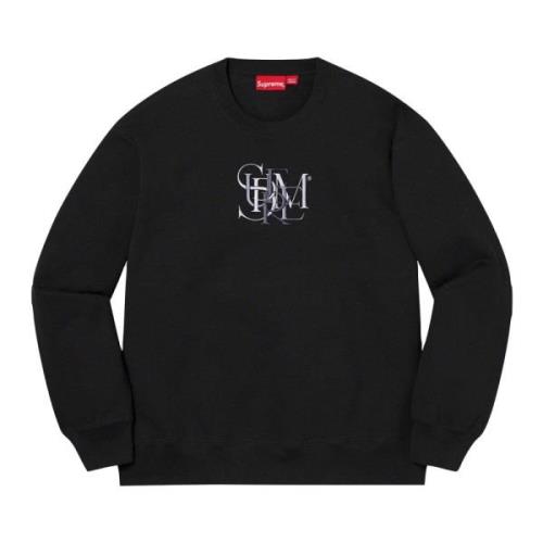 Beperkte Oplage Zwarte Crewneck Supreme , Black , Heren