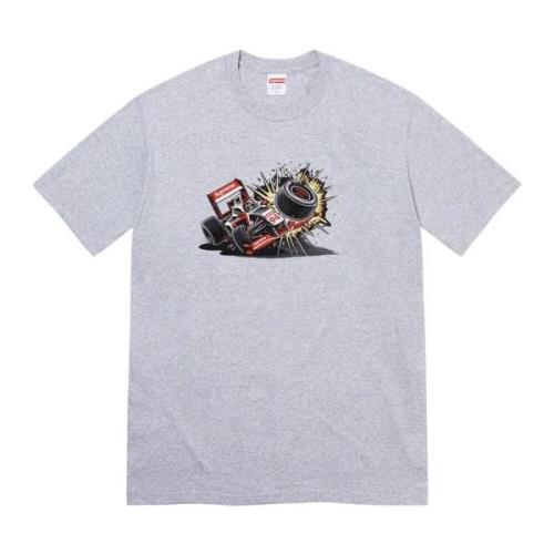 Limited Edition Crash Tee Heather Grey Supreme , Gray , Heren