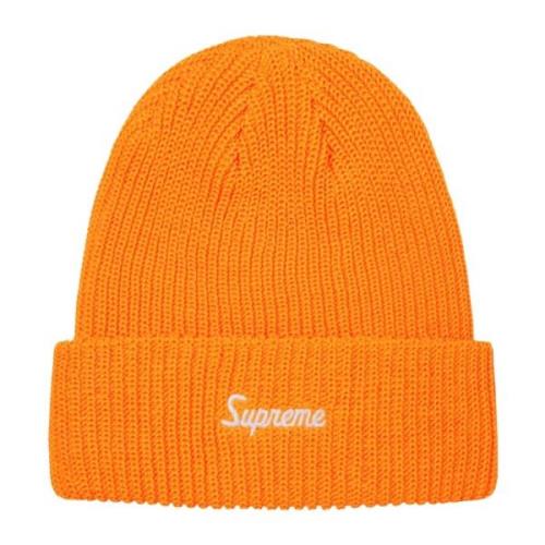 Neon Orange Loose Gauge Beanie Supreme , Orange , Unisex