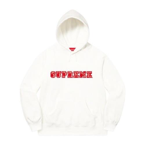 Witte Kant Hoodie Beperkte Oplage Supreme , White , Heren