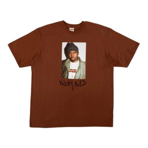 Limited Edition Nasty Nas Bruin T-shirt Supreme , Brown , Heren