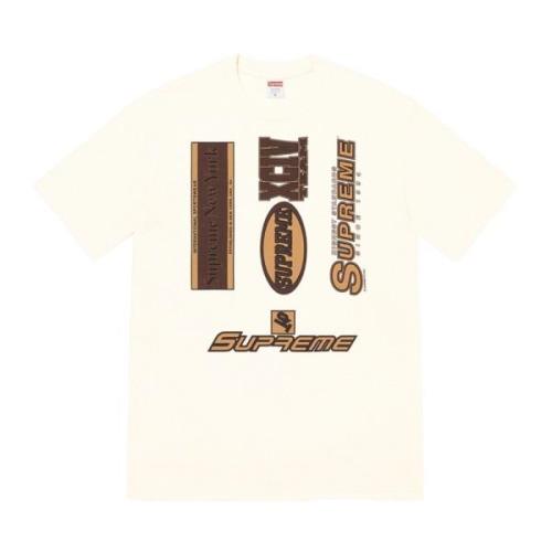 Beperkte oplage Multi Logos Tee Natuurlijk Supreme , Beige , Heren