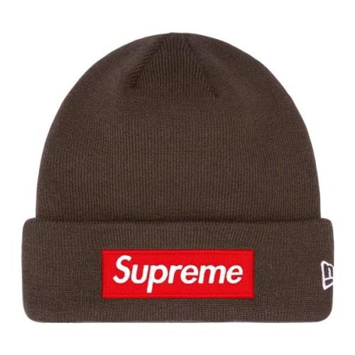 Limited Edition Box Logo Beanie Bruin Supreme , Brown , Unisex