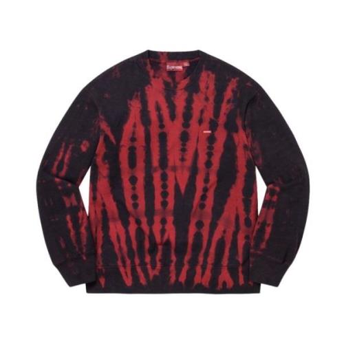 Beperkte oplage Rood Tie Dye Crewneck Supreme , Red , Heren