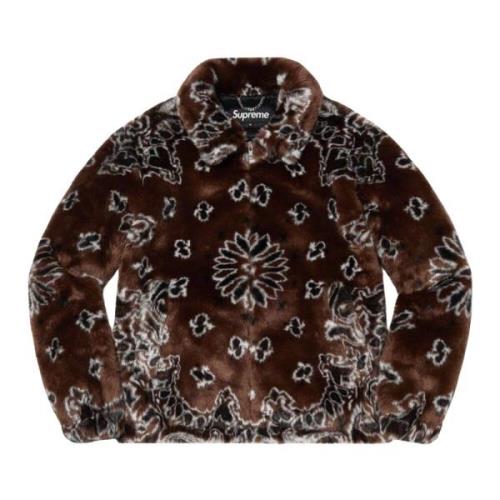 Bandana Faux Fur Bomberjas Bruin Supreme , Brown , Heren