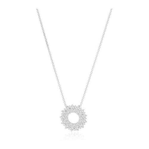 Livigno Ketting met Witte Zirkonia Sif Jakobs Jewellery , Gray , Dames