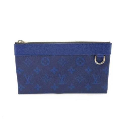 Pre-owned Leather wallets Louis Vuitton Vintage , Blue , Dames