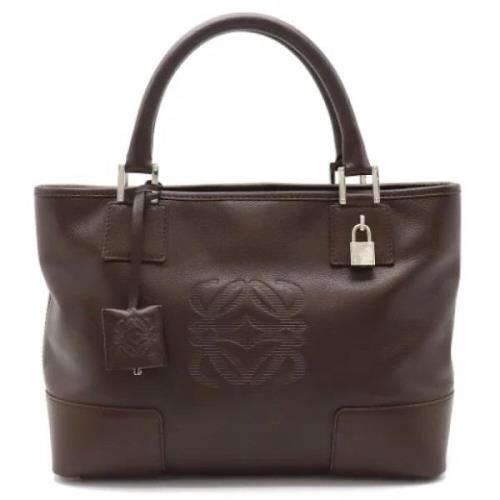 Pre-owned Leather handbags Loewe Pre-owned , Brown , Dames