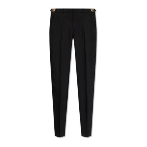 Wollen broek Versace , Black , Heren