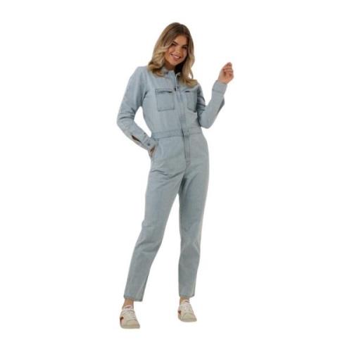 Blauwe Jumpsuit Dames Unionall Lee , Blue , Dames