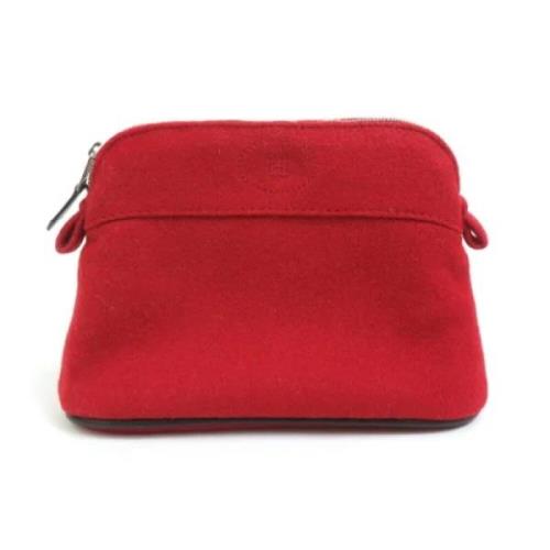 Pre-owned Fabric pouches Hermès Vintage , Red , Dames