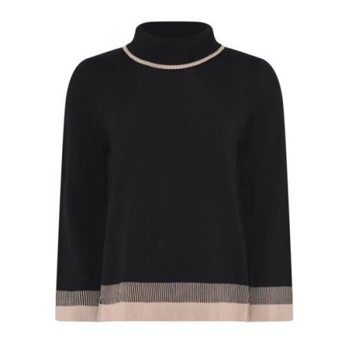 A-Vormige Turtle Pullover Blouse Zwart Skovhuus , Black , Dames