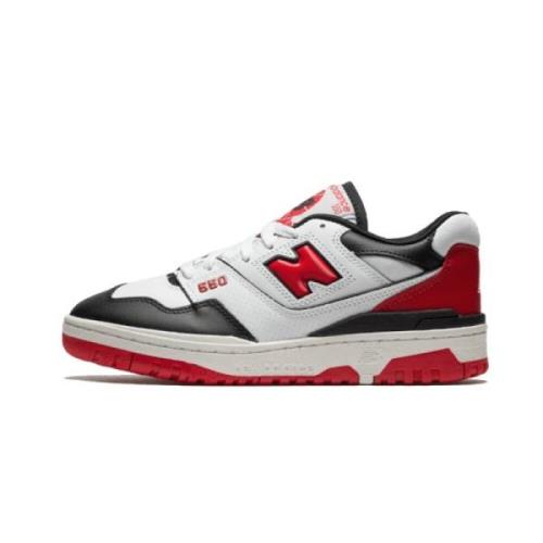 Klassieke Wit Rood Zwarte Sneakers New Balance , Multicolor , Heren