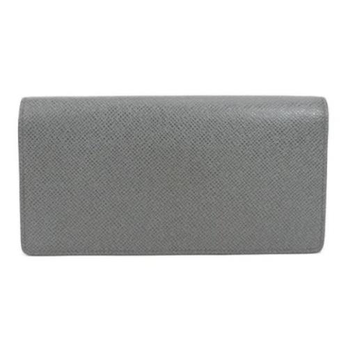 Pre-owned Leather wallets Louis Vuitton Vintage , Gray , Dames