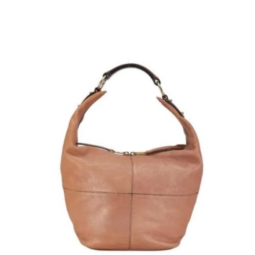 Pre-owned Leather handbags Celine Vintage , Beige , Dames