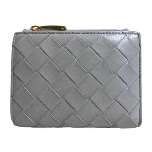 Pre-owned Leather wallets Bottega Veneta Vintage , Gray , Dames