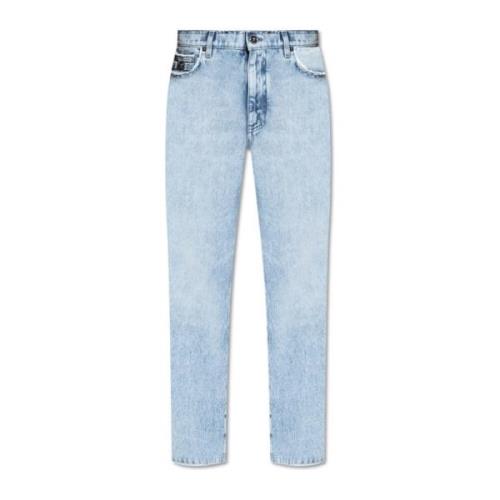 Jeans met logo Versace , Blue , Heren