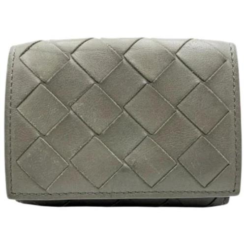 Pre-owned Leather wallets Bottega Veneta Vintage , Gray , Dames