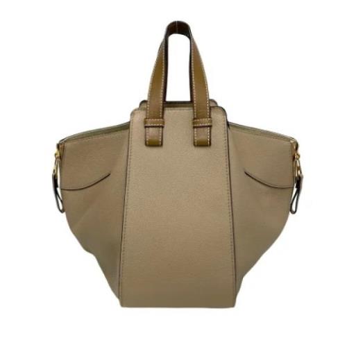 Pre-owned Leather handbags Loewe Pre-owned , Beige , Dames