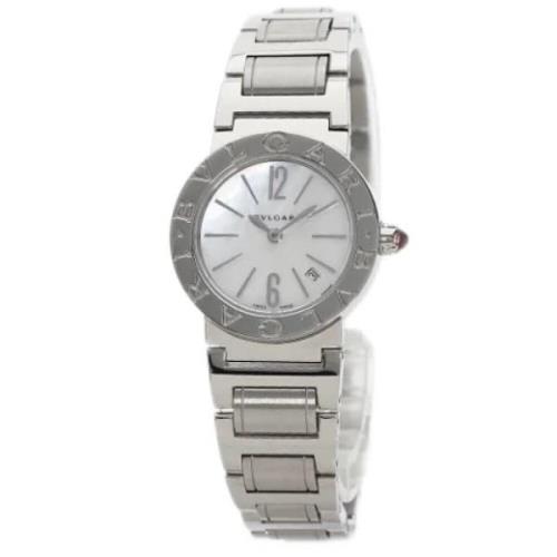 Pre-owned Stainless Steel watches Bvlgari Vintage , White , Dames