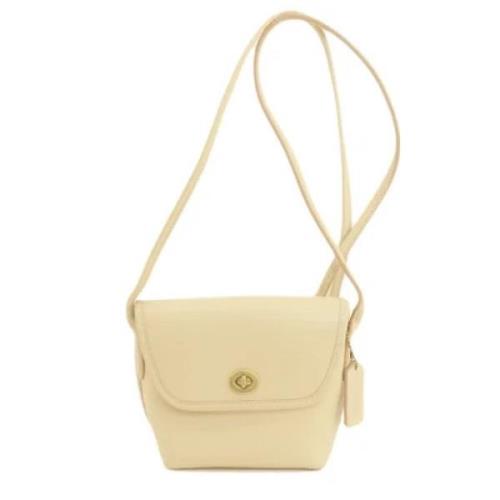 Pre-owned Leather shoulder-bags Coach Pre-owned , Beige , Dames