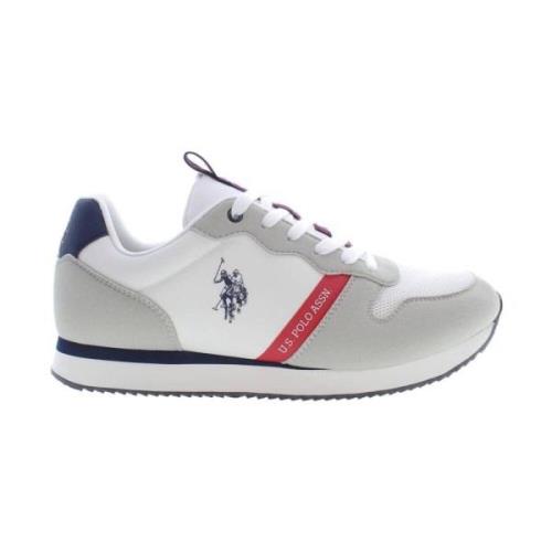 Witte contrast sneakers Stijlvol Comfortabel U.s. Polo Assn. , Multico...