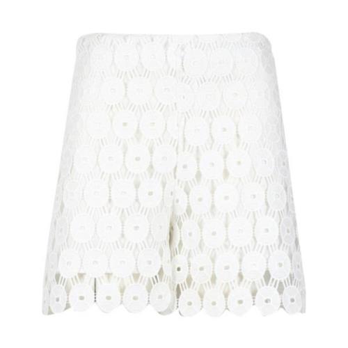 Witte Macramé Effect Rok Erika Cavallini , White , Dames