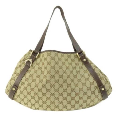 Pre-owned Canvas totes Gucci Vintage , Brown , Dames