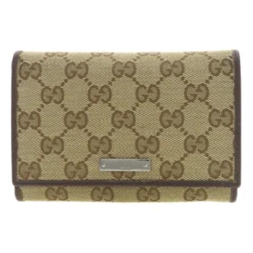 Pre-owned Canvas wallets Gucci Vintage , Brown , Dames