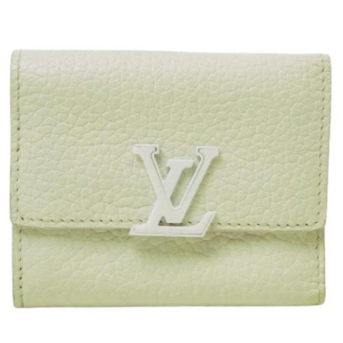 Pre-owned Leather wallets Louis Vuitton Vintage , Beige , Dames