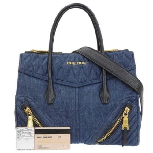 Pre-owned Fabric handbags Miu Miu Pre-owned , Blue , Dames