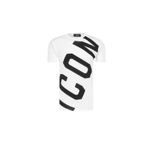 Wit T-shirt Gemaakt in Italië Dsquared2 , White , Heren