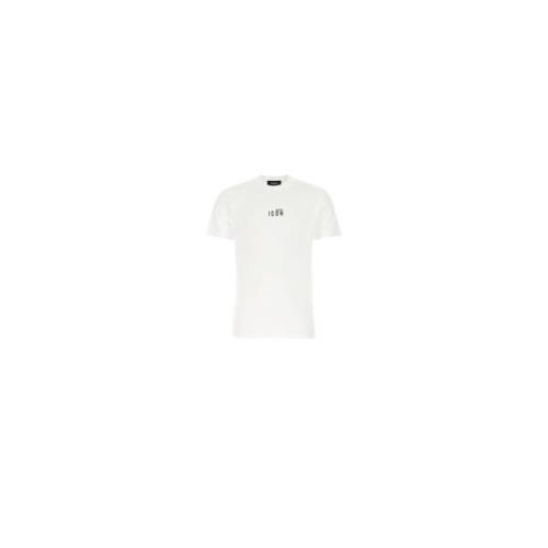 Icon Logo Wit T-shirt Dsquared2 , White , Heren