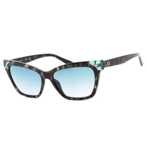 Blauwe Plastic Zonnebril voor Vrouwen Guess , Blue , Dames