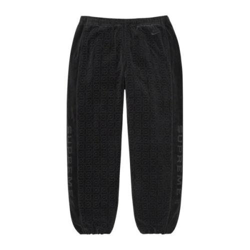 Beperkte Editie Velours Track Pant Zwart Nike , Black , Heren