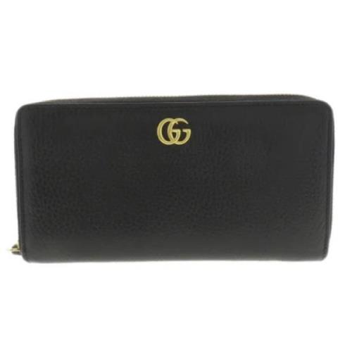 Pre-owned Leather wallets Gucci Vintage , Black , Dames