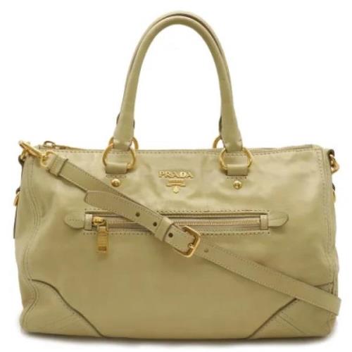 Pre-owned Leather prada-bags Prada Vintage , Beige , Dames