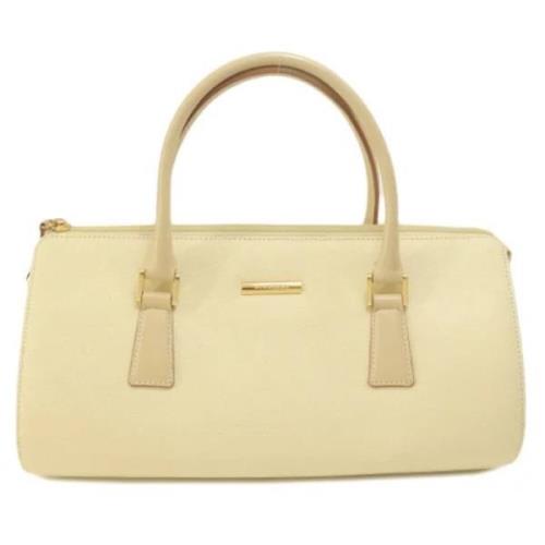 Pre-owned Leather handbags Burberry Vintage , Beige , Dames