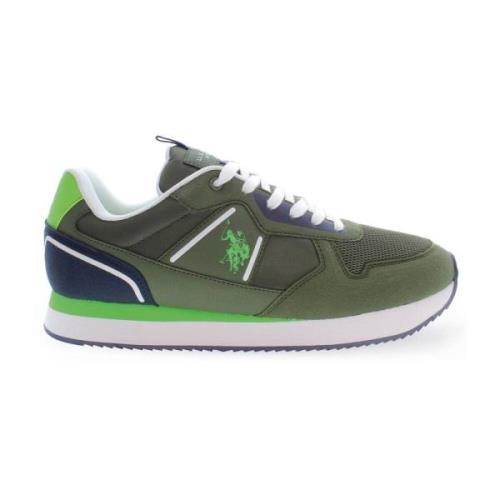 Dynamische Groene Sneakers met Iconische Details U.s. Polo Assn. , Gre...