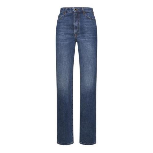 Slim Fit Blauwe Jeans Khaite , Blue , Dames