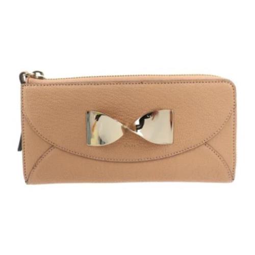 Pre-owned Leather wallets Chloé Pre-owned , Beige , Dames