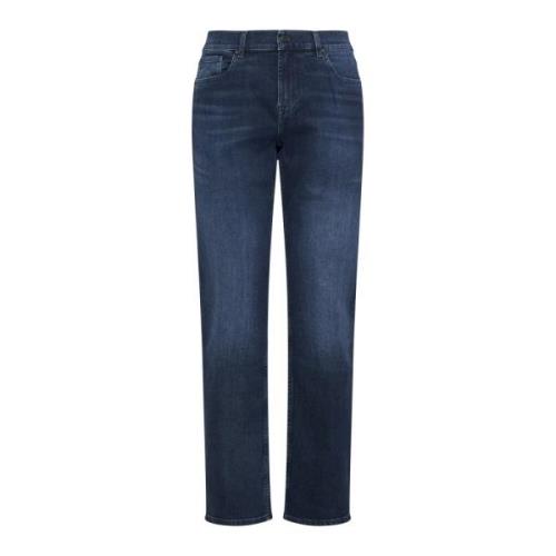 Blauwe Denim Jeans 7 For All Mankind , Blue , Heren