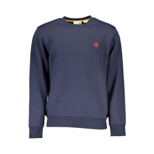 Blauwe Katoenen Crewneck Sweater Timberland , Blue , Heren