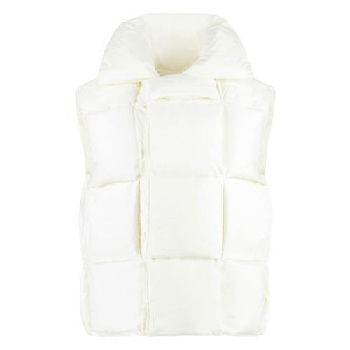 Intrecciato Gewatteerd Bodywarmer Bottega Veneta , White , Dames