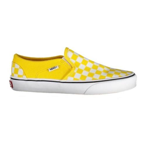 Gele Polyester Sneaker met Elastische Details Vans , Yellow , Dames