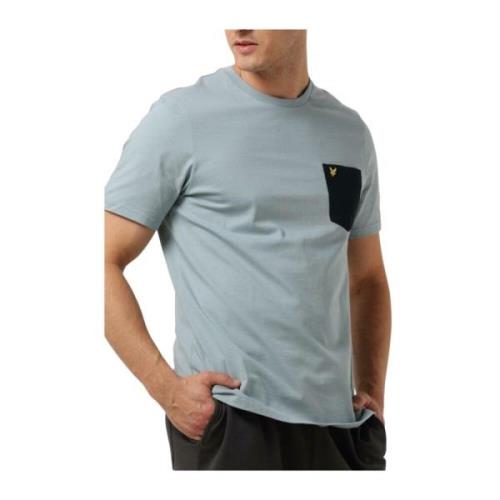 Heren Contrast Zak T-shirt Lyle & Scott , Blue , Heren