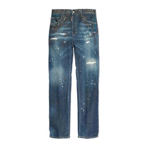 Jeans 642 Dsquared2 , Blue , Heren